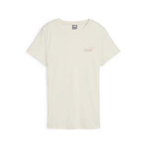 T-shirt Puma pour femme, beige, coupe côtelée, vêtements de sport, tissu en coton respirant, style sportif toutes saisons - Product Image 1
