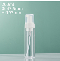 Botol plastik 200ml dengan tutup dan pompa busa untuk produk cairan