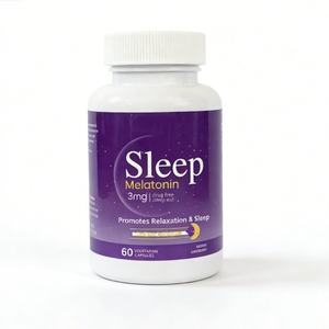 Suministro Exclusivo de Hierbas Relajantes para la Belleza, Melatonina para Dormir, 60 Cápsulas, Suplemento Natural de Melatonina para Adultos - Product Image 1