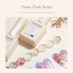 CANNI Originale NUOVA Serie Glitter Smalto Gel per Unghie di Alta Qualità Vendita all'Ingrosso Serie <span class=keywords><strong>Dawn</strong></span> Crystal Flash Supporto OEM - Product Image 6