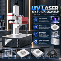 Marqueur laser UV de bureau HS LASER 3W 5W, machine de marquage et de gravure laser refroidie par air pour plastique, verre, composants électroniques
