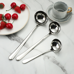 Ensemble d'ustensiles de cuisine en acier inoxydable - Ensemble de cuillères à soupe fendues et de cuillères de service, vaisselle polie miroir pour <span class=keywords><strong>la</strong></span> maison/<span class=keywords><strong>restaurant</strong></span> - Product Image 4