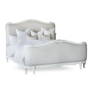 Cama Grande de Madera Sólida Estilo Luis XV Francés, Diseño Retro Hecho a Mano, para Dormitorio de Lujo, Modelo MY2023041303S, Cama de Madera Sólida para Dormitorio MY2023 - Product Image 1