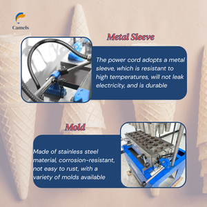 Máquina semiautomática para hacer conos de helado/máquina para hacer conos de barquillo/hornear conos de oblea - Product Image 2