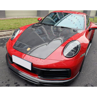 Capot et garniture de capot en fibre de carbone sèche de haute qualité, design original modifié pour Porsche 911 992 2018