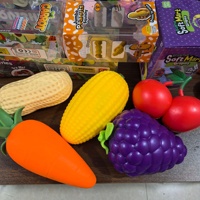 Jumbo Squishy Peanuts TPR, jouet anti-stress pour enfants, avec un bon remplissage de farine d'arachide, doux, collant et rebondissant, jouets sensoriels