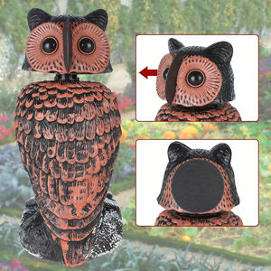 Adorno Repelente de Aves con Cabeza de Búho Giratoria de 360 Grados, Plástico, Ecológico, Señuelo de Caza para Exteriores - Product Image 5