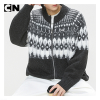 GRS-Zertifizierter Herren-Polyester-Vintage-Cardigan mit Reißverschluss, Großhandel, Maßanfertigung, Winter-Hersteller