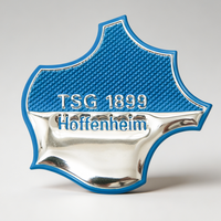 Badges en TPU personnalisés en gros, écologiques, lavables, thermocollants, pour vêtements de sport, avec logo d'équipe/club en relief 3D imprimé (cœur, fleur)