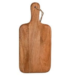 Tagliere in Legno di Acacia con Manico, Blocco da Taglio Rotondo per Piano di Lavoro, Vassoio per Formaggi, Carne e Pane - Product Image 1