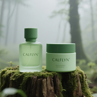 CALFLYN orman Reverie koku set-zümrüt yeşil şişeler (parfüm + katı balsamı) | OEM/ODM özel etiket