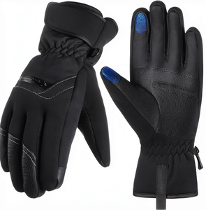 Gants de ski et de snowboard unisexes en cuir, imperméables, respirants, coupe-vent, antidérapants, chauds pour l'hiver, pour le vélo et la moto - Product Image 1