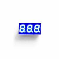 Ultra Bright 0.25 Inch 3 Digits Blue 7 Segment Led Display Digital Tube Common Cathode Anode 2352ab for Arduino Diy Project