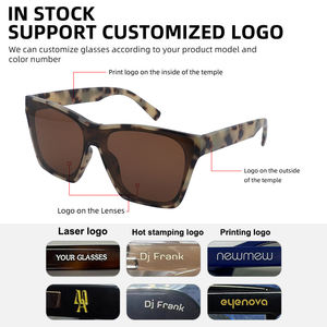 Lunettes <span class=keywords><strong>de</strong></span> soleil personnalisées surdimensionnées carrées avec verres polarisés pour hommes et femmes - Product Image 3