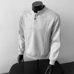 Felpe con Collo Alto in Misto Cotone <span class=keywords><strong>Vintage</strong></span> Personalizzate all'Ingrosso dal Produttore, Felpe con Cappuccio Nere Semplici da Uomo, Felpe con Bottoni - Product Image 1