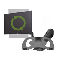 Support d'écran double en alliage d'aluminium blanc avec ressort à gaz pour moniteur LCD et ordinateur portable 15"-32" Stock GM224U-D Capacité de charge 0-8kg