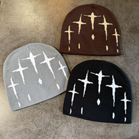 Gorro de Punto Acrílico Vintage de Diseño Personalizado, Cálido para Otoño e Invierno, Estilo Hip Hop Rap, con Logotipo Personalizado