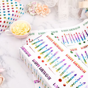 Venta al por mayor 80g papel de arte del Día de San Valentín 43*300cm regalo de lujo embalaje personalizado rollo de papel de regalo - Product Image 3