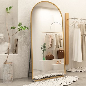 Vòm Dài Đầy Đủ Chiều Dài Lớn Phòng Ngủ Phòng Khách Trang Trí Nội Thất Sàn Thường Vụ Miroir Vàng Nhôm Kính Gương Trang Trí - Product Image 6