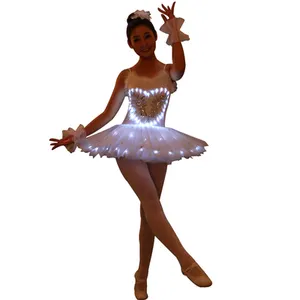 Luminous Tutu Adult Costume Opening Dance Wedding Led Light Fluorescent Dress Children Pommel Dress Performance Dress