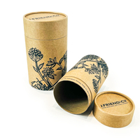 Boîte de tube de bidon en papier vert durable unique pour l'emballage de bouteille de pot de miel naturel
