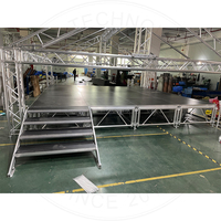 Escaliers de scène mobiles en aluminium à hauteur réglable