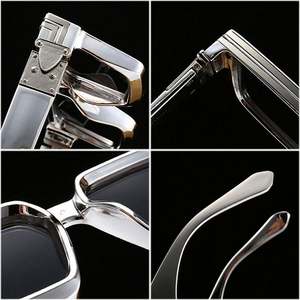 Lunettes de soleil surdimensionnées carrées de luxe pour hommes et femmes avec logo personnalisé, monture colorée, idéales pour la conduite - Product Image 6