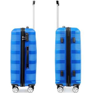 Valise de voyage à roulettes en ABS, roues doubles silencieuses, serrure à combinaison antivol, antichoc, grande capacité - Product Image 4