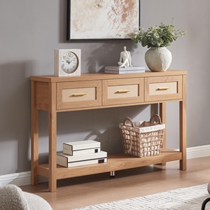 Oem <span class=keywords><strong>3</strong></span>-Drawer mây giao diện điều khiển bảng 2 <span class=keywords><strong>Tier</strong></span> hẹp gỗ sofa bảng thiết kế hiện đại cho phòng khách lối vào nhà bếp phòng ngủ - Product Image 1