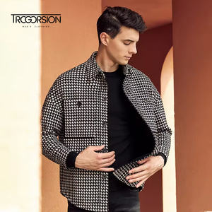 2025 hommes coupe ajustée <span class=keywords><strong>pied</strong></span> <span class=keywords><strong>de</strong></span> <span class=keywords><strong>poule</strong></span> Blazer décontracté italien simple boutonnage mariage bal fête costume grande taille peigné affaires costumes - Product Image 3