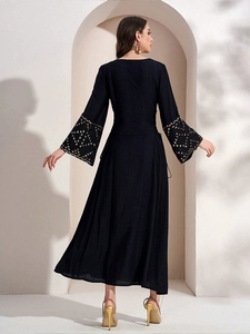 Abaya de luxe <span class=keywords><strong>maroc</strong></span> caftan paillettes diamant africain musulman mode Robe Caftan soirée Robe de soirée Boubou Robe Djellaba Robe - Product Image 5