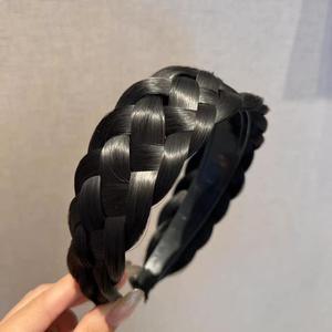 5 brins élargi bandeau perruque bandeau moelleux tête cerceau ornement tresse torsion tête cerceau femme <span class=keywords><strong>pince</strong></span> à cheveux accessoires de cheveux - Product Image 4