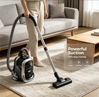 Aspirateur horizontal portatif filaire pour la maison avec contrôle numérique de la vitesse et écran d'affichage, aspirateur à cartouche