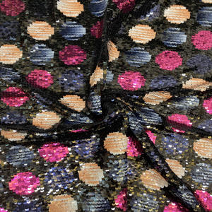 Tissu en maille 5mm boules colorées paillettes Dobby sergé tissé Techniques pour sacs de broderie chapeaux accessoires pour garçon Patchwork Sequin - Product Image 4