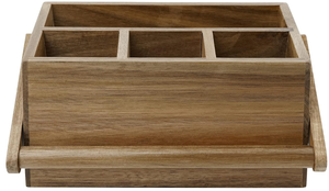 FSC cuisine bureau <span class=keywords><strong>salle</strong></span> <span class=keywords><strong>de</strong></span> <span class=keywords><strong>bain</strong></span> chambre Acacia Mulip <span class=keywords><strong>Pose</strong></span> organisateur porte-ustensiles en bois argenterie Caddy avec poignée - Product Image 4