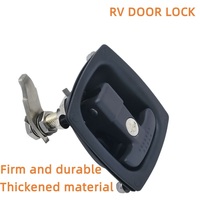 Cylindre de serrure de capot arrière de camion en alliage de zinc durable, poignée en T de compression rotative pliante, serrure de porte de remorque de camping-car