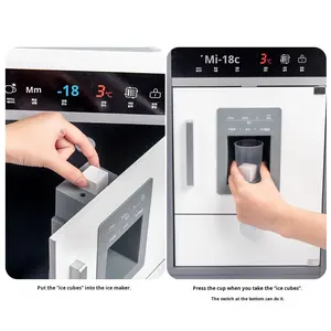 Ensemble de jouets de <span class=keywords><strong>cuisine</strong></span> en bois interactifs <span class=keywords><strong>avec</strong></span> effets lumineux sonores réalistes et réfrigérateur pour enfants - Product Image 4