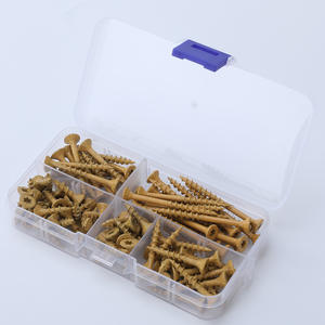 Groothandel Koolstofstalen Dekschroef Assortiment Set Geel Gegalvaniseerd Roestbestendige Zelftappende Houtschroeven #10 & #8X1-1/2 Inch - Product Image 3