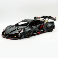 GULY 10639 Bloques de Construcción de Superauto Poison a Escala 1:8, 3089 Piezas, Modelo MOC de ABS, Juguete Técnico STEM y Electrónico, Regalo para Adultos