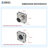 Conector Impermeable M16 de 3-24 Pines, Conector Metálico con Brida, Macho y Hembra, para Soldar en PCB