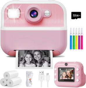 Taşınabilir 1080P Ön Arka Çift Kişisel Fotoğraf Çekme Özellikli Çocuklar İçin Anında Baskı Kamera Çift Kameralı Çocuklar İçin Termal Baskı Kamera - Product Image 1