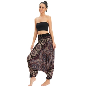 Vendita calda stile Thailand colore Vintage floreale bohémien <span class=keywords><strong>Yoga</strong></span> Sport Boho tuta <span class=keywords><strong>pantaloni</strong></span> per ragazze adulte - Product Image 5