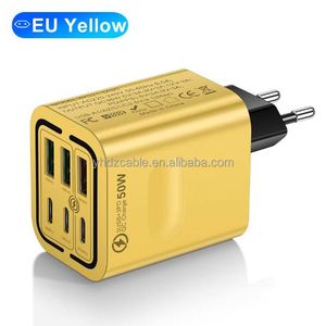 หัวชาร์จเร็วแบบพกพา 3USB 3TYPE C รุ่นใหม่ล่าสุด 50W สำหรับสมาร์ทโฟน ใช้ได้กับ iphone samsung - Product Image 2