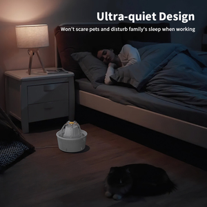 समायोज्य पानी प्रवाह वायरलेस पालतू पशु फव्वारे स्वचालित बिल्ली पानी का फव्वारा कुत्ता पानी डिस्पेंसर - Product Image 2