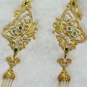 ต่างหูพู่ห้อยหยกประดับขนนกนกนางแอ่น ชุบทองคำขาว-ทองคำคลาสสิก ประดับมุก ดีไซน์<span class=keywords><strong>จีน</strong></span> สง่างาม - Product Image 6