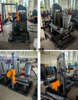 SK One Stop : Ensemble complet d'équipements de gym commerciaux avec machine de musculation à charges sélectionnables et conception 3D pour une mise en place professionnelle de la salle de fitness