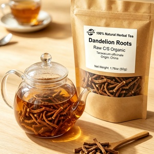 Thé de racine de pissenlit torréfiée biologique naturelle à marque privée, prix de gros usine Chine, complément alimentaire en racine séchée coupée pour infusion - Product Image 3