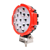 Feux de travail LED 7 pouces 51W Camions Noir Rouge Spot Faisceau large Feux de conduite Antibrouillard Nouveau Auto 4X4 Accessoires tout-terrain ATV Bateau 12V 24V