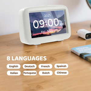 <span class=keywords><strong>Sveglia</strong></span> Digitale da Tavolo con Grandi Cifre, <span class=keywords><strong>5</strong></span> Allarmi, Promemoria per 3 Pillole, Display Multicolore, USB, in Plastica, Elettronica per Camera da Letto - Product Image 2