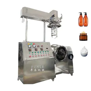 Diskon besar stainless steel vakum angkat hidrolik mixer emulsi geser tinggi untuk krim Losion Krim Tubuh